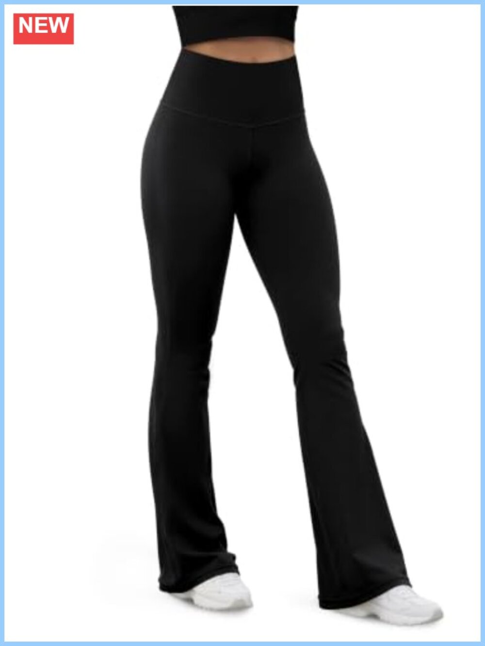 High Waist Tummy Control Flared Yoga Pants Bootcut Leggings with Inner Pocket